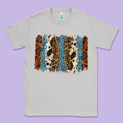 Tool Leather Leopard Cowhide Backround Classic Tee Designed By Ranaportraitstore