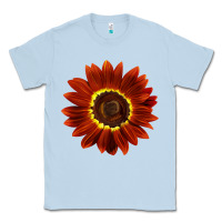 Dusty Blue Rouge Royale Sunflower Classic Tee - LillyAllenDesigns