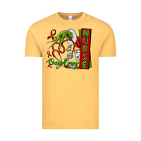 Vintage Mustard Christmas Character Nurse Vintage Tee - NancyCooperArtShop