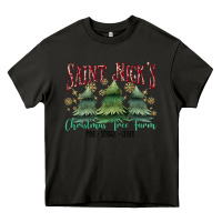 Asphalt Saint Nick's Christmas Tree Farm Heavy Core Tee - MaliasSmallBusiness