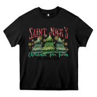 Black Saint Nick's Christmas Tree Farm Heavy Core Tee - MaliasSmallBusiness