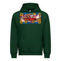 Forest Green 4th of july truck cow license plate Urban Hoodie - BarkalooDesign