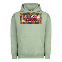 Pigment Oil Green 4th of july truck cow license plate Urban Hoodie - BarkalooDesign