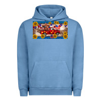 Pigment Pebble Blue 4th of july truck cow license plate Urban Hoodie - BarkalooDesign