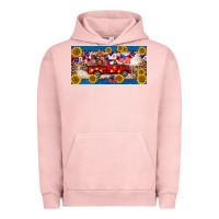Pigment Salmon 4th of july truck cow license plate Urban Hoodie - BarkalooDesign