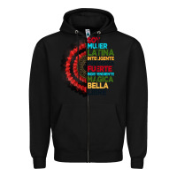 Black hispanic heritage month hand fan Zipper Hoodie - BundleAndBundleShop