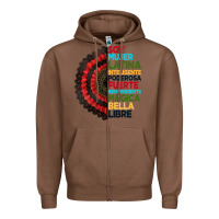 Chestnut hispanic heritage month hand fan Zipper Hoodie - BundleAndBundleShop