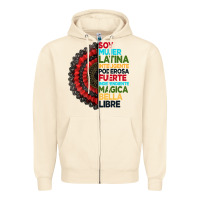 Sandshell hispanic heritage month hand fan Zipper Hoodie - BundleAndBundleShop