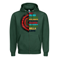 Sports Green hispanic heritage month hand fan Zipper Hoodie - BundleAndBundleShop