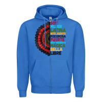 True Royal hispanic heritage month hand fan Zipper Hoodie - BundleAndBundleShop