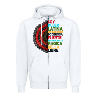 White hispanic heritage month hand fan Zipper Hoodie - BundleAndBundleShop
