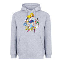 Heather Grey saban moon Heavyweight Hoodie - tuanDangUi