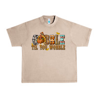 French Oak Gobble Til You Wobble with Turkey Urban Heavy Tee - texasbilliewilder