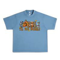 Pebble Blue Gobble Til You Wobble with Turkey Urban Heavy Tee - texasbilliewilder