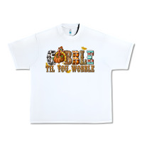 White Gobble Til You Wobble with Turkey Urban Heavy Tee - texasbilliewilder