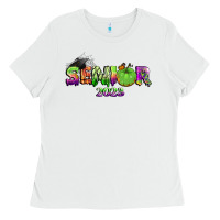 White senior 2023 halloween Ladies Tee - BundleAndBundleShop