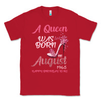 Red A Queen Was Born In August 1965 Happy Birthday To Me 55 Years Old Classic Tee - Bettercallsaul