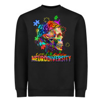 Black Embrace neurodiversity Heavyweight Sweatshirt - FaDigitalArtStudio