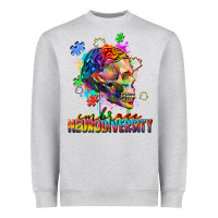 Heather Grey Embrace neurodiversity Heavyweight Sweatshirt - FaDigitalArtStudio