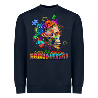 Navy Embrace neurodiversity Heavyweight Sweatshirt - FaDigitalArtStudio
