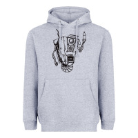 Heather Grey b&w claptrap   borderlands Heavyweight Hoodie - tuanDangUi