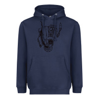 Navy b&w claptrap   borderlands Heavyweight Hoodie - tuanDangUi