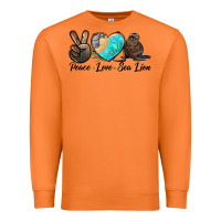 Carrot Peace Love Sea Lion Premium Sweatshirt - LillyAllenDesigns