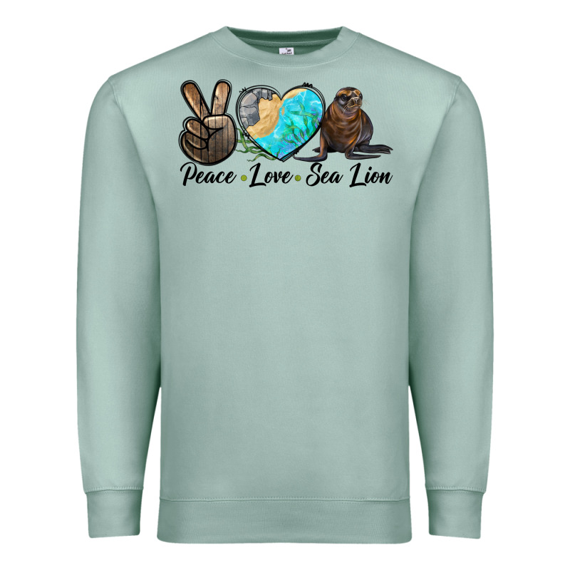 Peace Love Sea Lion Premium Sweatshirt by LillyAllenDesigns | Teevron