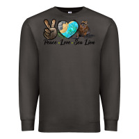 Smoke Peace Love Sea Lion Premium Sweatshirt - LillyAllenDesigns