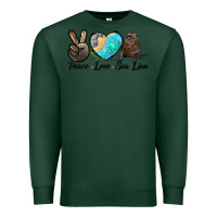 Sports Green Peace Love Sea Lion Premium Sweatshirt - LillyAllenDesigns
