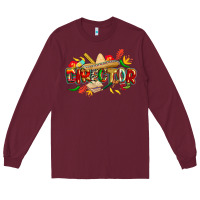 Burgundy cinco de mayo director Long Sleeve Tee - CowGirlArtShop
