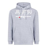 Heather Grey Jiu Jitsu Old Guy Heavyweight Hoodie - tuanDangUi