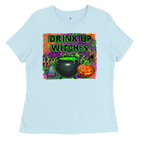 Drink Up Witches Ladies Tee | Teevron