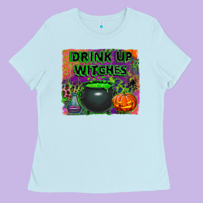 Drink Up Witches Ladies Tee Designed By Bundleandbundleshop