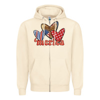 Sandshell merica 4th of july hearts Zipper Hoodie - BundleAndBundleShop
