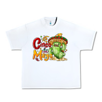 White Cinco de mayo with cactus Urban Heavy Tee - NancyCooperArtShop