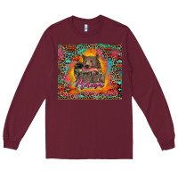 Burgundy mama bear leopard and aztec Long Sleeve Tee - RanaPortraitStore