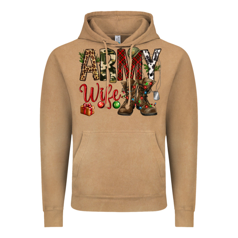 Christmas Army Wife Vintage Hoodie by NancyCooperArtShop | Teevron