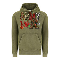 Vintage Olive Christmas Army wife Vintage Hoodie - NancyCooperArtShop