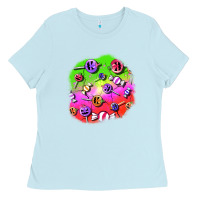 Baby Blue halloween candy  patches Ladies Tee - BundleAndBundleShop