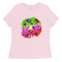 Bubblegum Pink halloween candy  patches Ladies Tee - BundleAndBundleShop