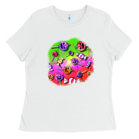 White halloween candy  patches Ladies Tee - BundleAndBundleShop
