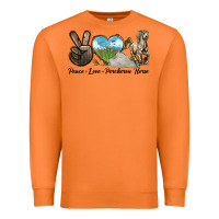 Carrot Peace Love Percheron Horse Premium Sweatshirt - LillyAllenDesigns