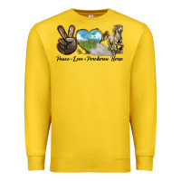 Lemon Peace Love Percheron Horse Premium Sweatshirt - LillyAllenDesigns