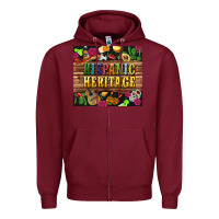 Burgundy hispanic heritage tumbler Zipper Hoodie - BundleAndBundleShop