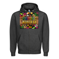 Charcoal Heather hispanic heritage tumbler Zipper Hoodie - BundleAndBundleShop
