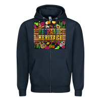 Navy hispanic heritage tumbler Zipper Hoodie - BundleAndBundleShop