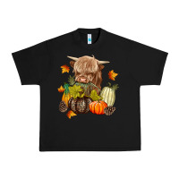 Black Heifer with Pumpkins Urban Heavy Tee - texasbilliewilder