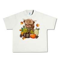Pistachio Heifer with Pumpkins Urban Heavy Tee - texasbilliewilder