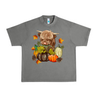 Tornado Heifer with Pumpkins Urban Heavy Tee - texasbilliewilder